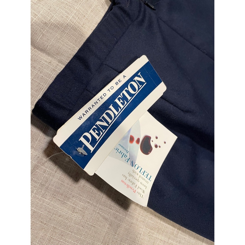 Pendleton Wool Skirt Size 14 Navy Blue‎ Teflon Fabric Protection New With Tags